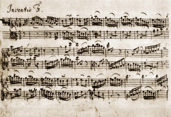 Bach inventie 3 (manuscript ca.1720-23) 600